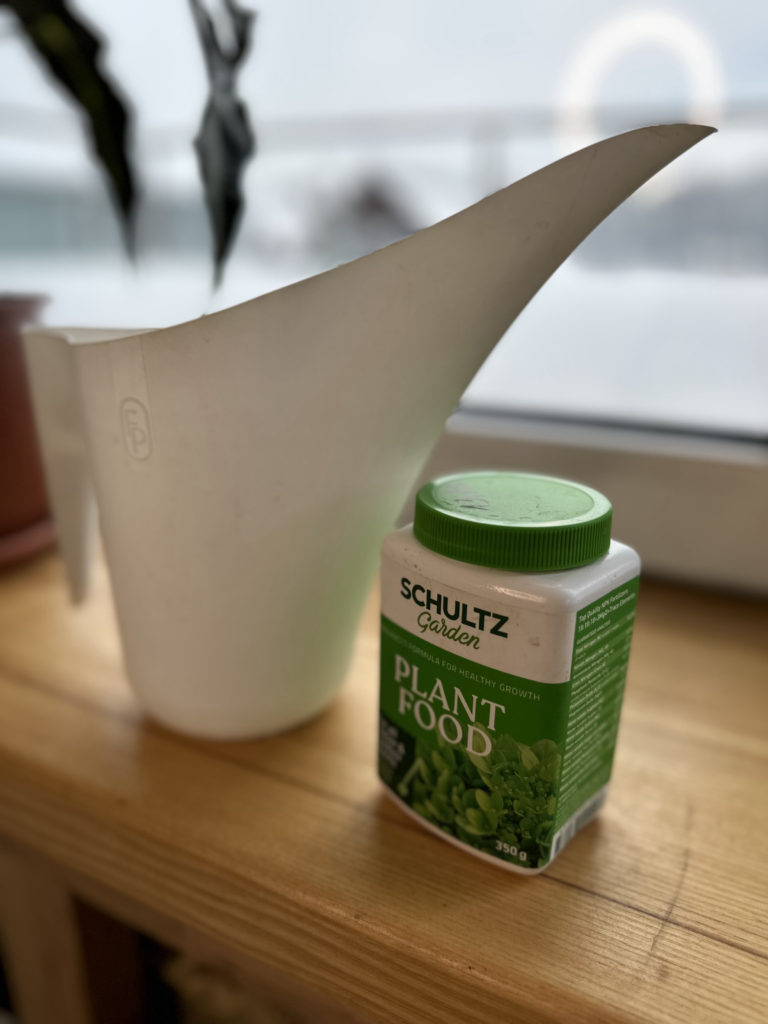 Pflanzendüngung während der Wintersaison